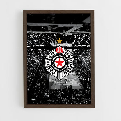 ap-partizan belgrade basketball-7 cadre Bois foncé