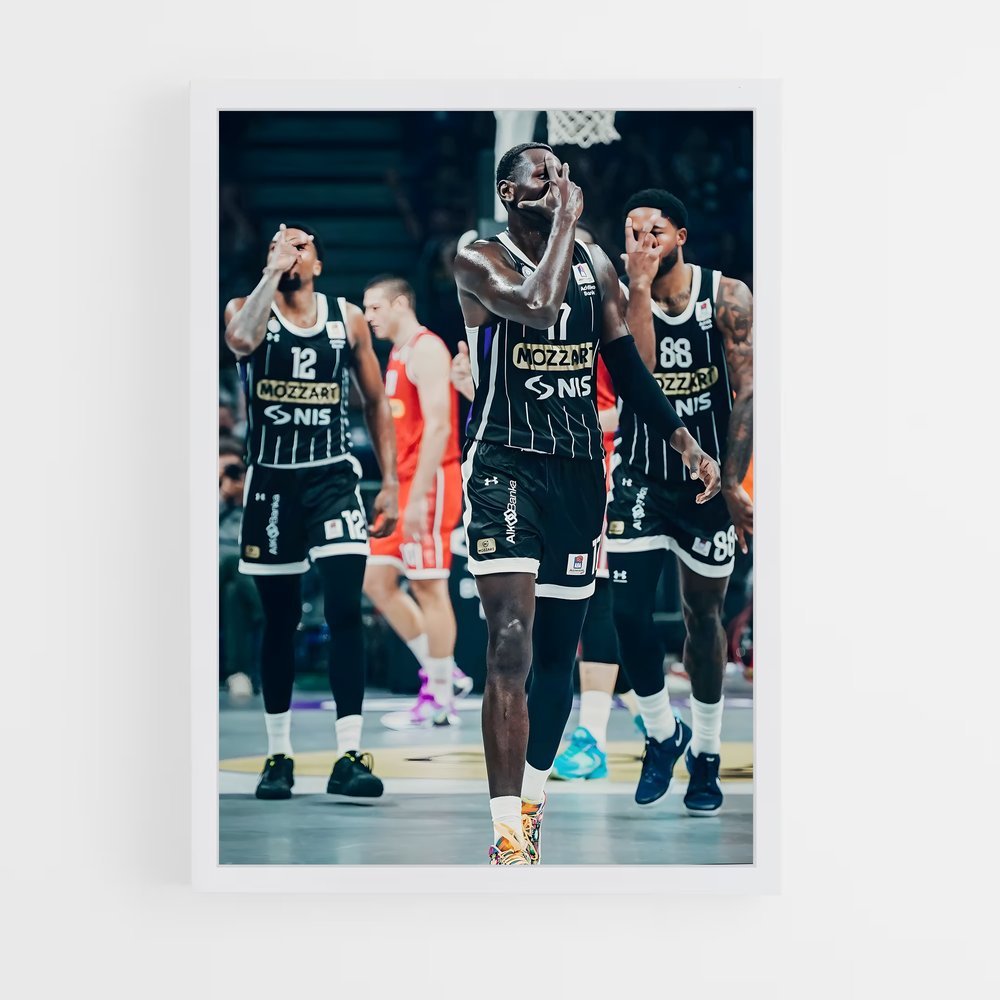ap-partizan belgrade basketball-8 cadre Blanc