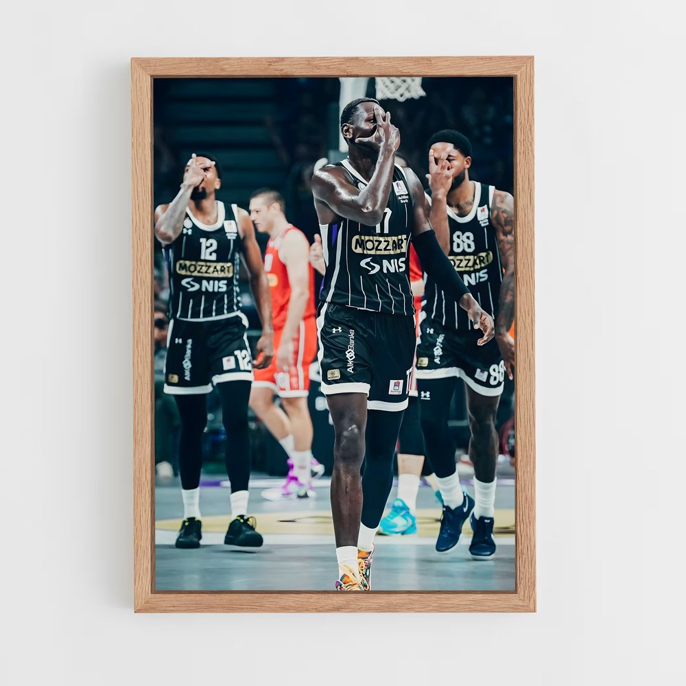 ap-partizan belgrade basketball-8 cadre Bois clair