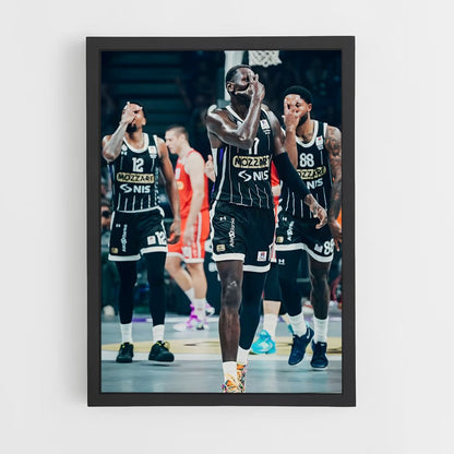 ap-partizan belgrade basketball-8 cadre Noir