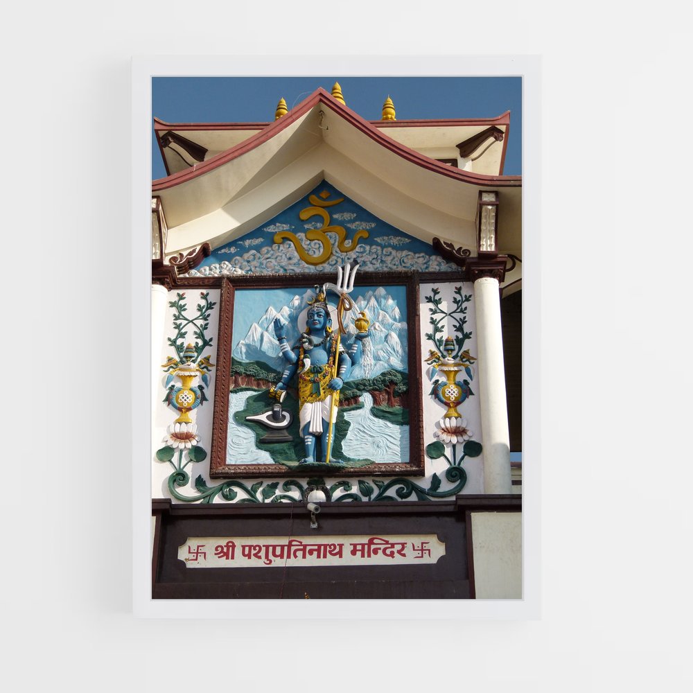 ap-pashupatinath temple-6 cadre Blanc