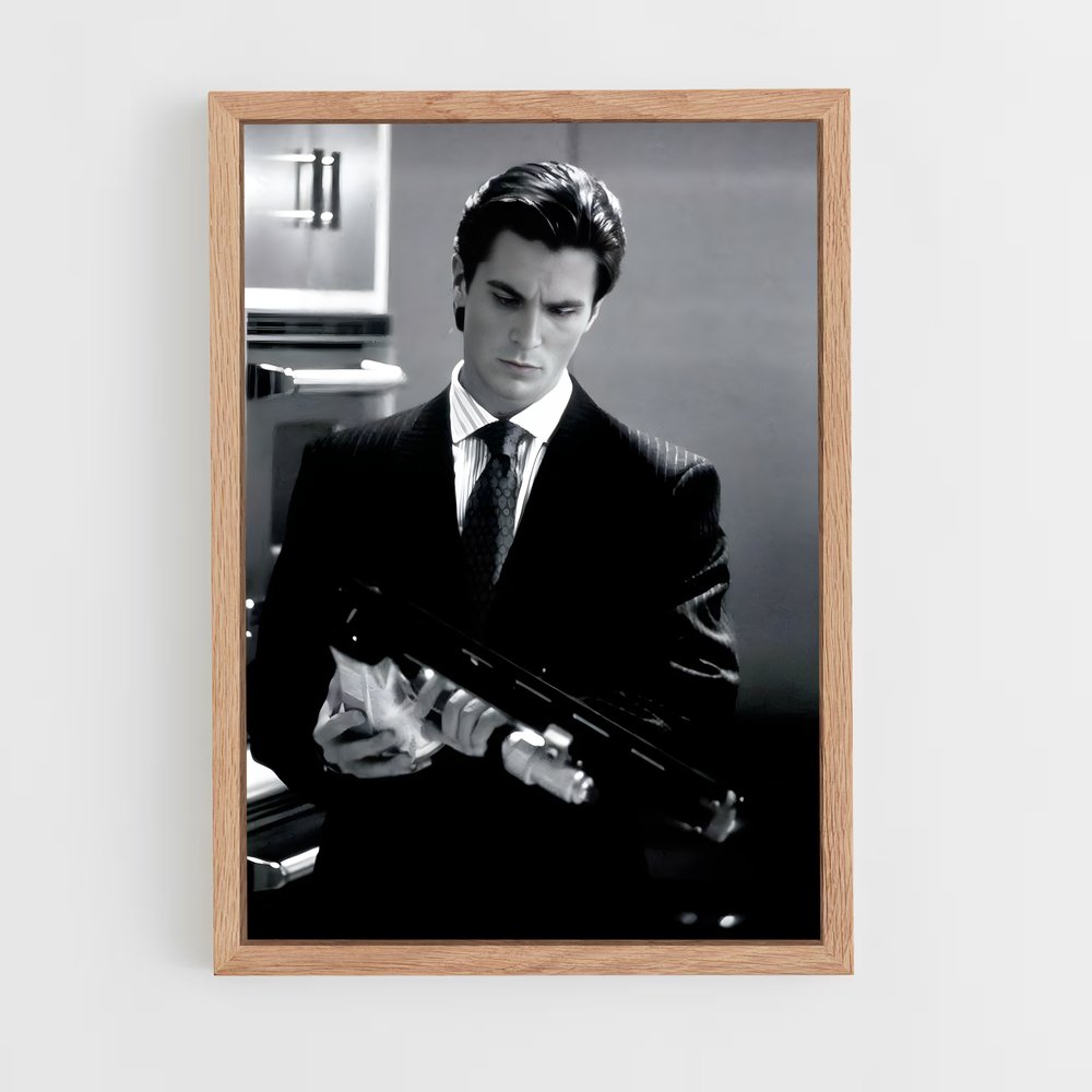 ap-patrick bateman-4 cadre Bois clair