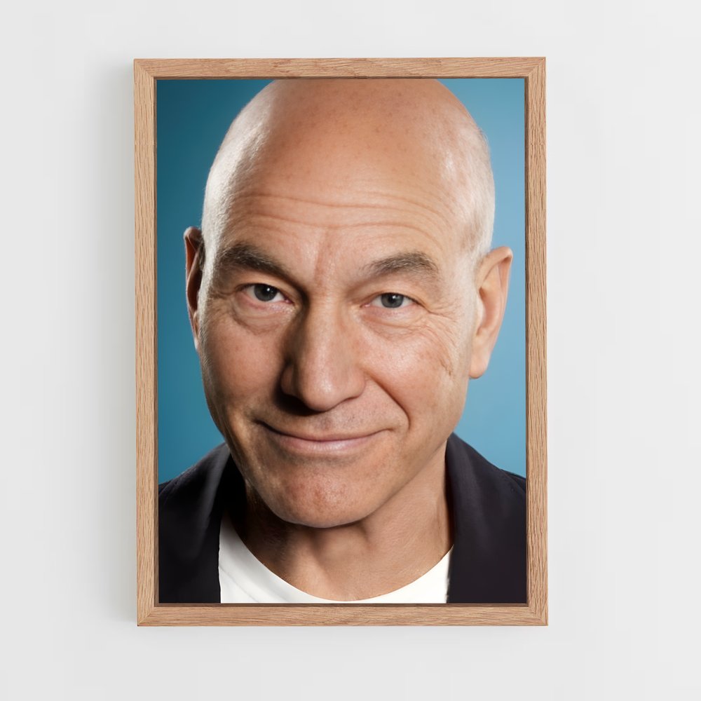 ap-patrick stewart-1 cadre Bois clair