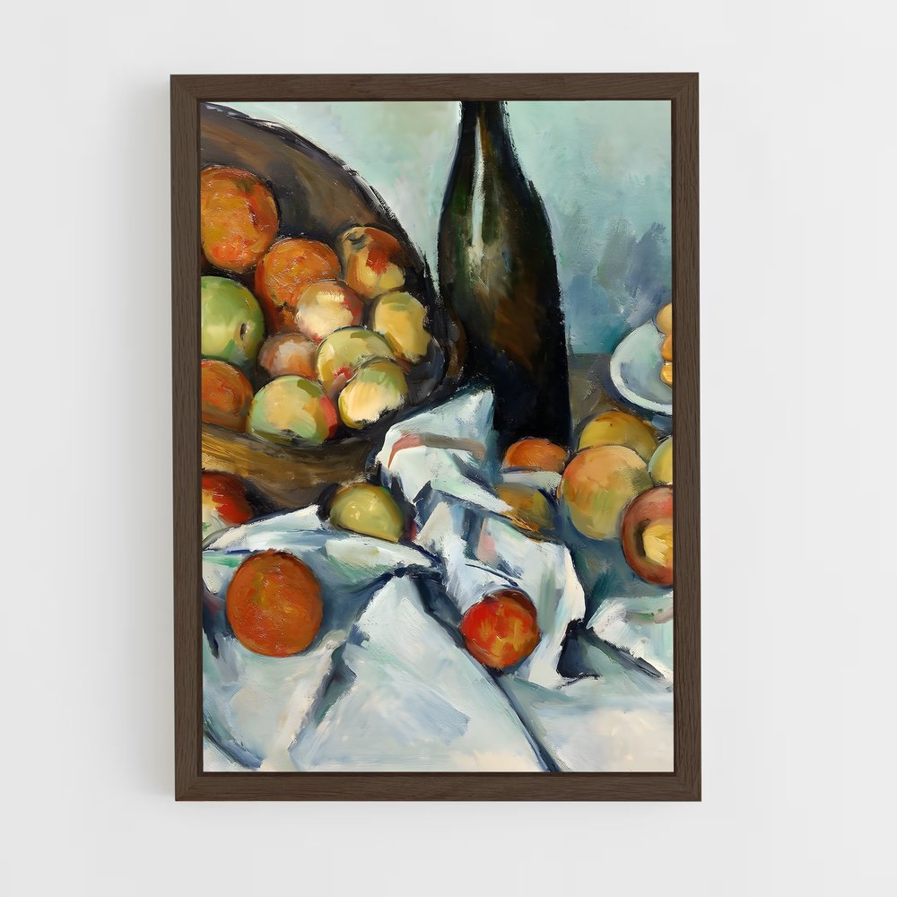 ap-paul cezanne-4 cadre Bois foncé