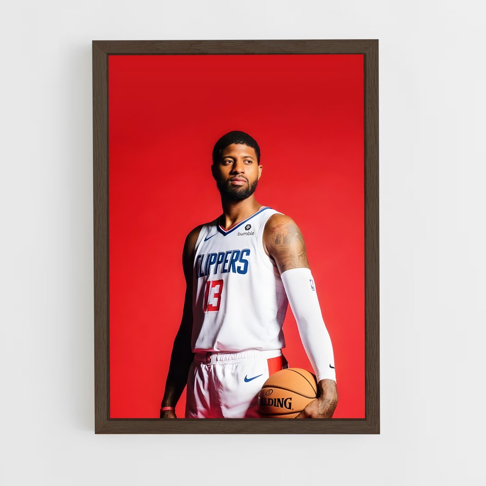 ap-paul george-6 cadre Bois foncé