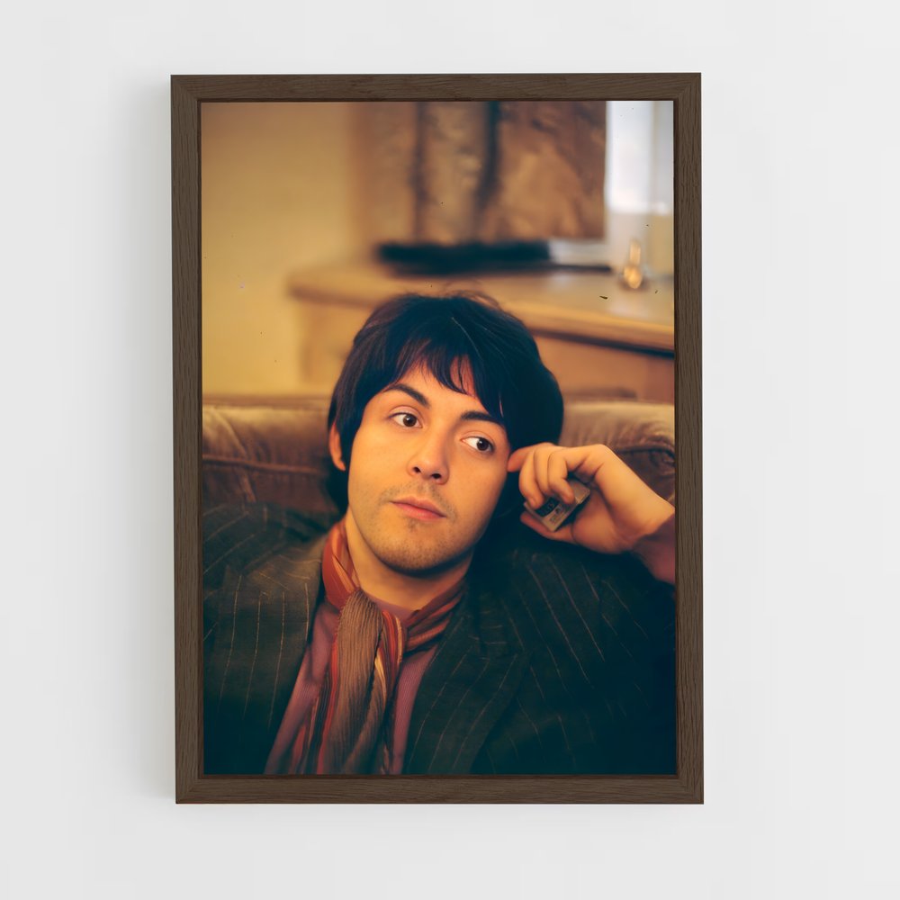 ap-paul mccartney-3 cadre Bois foncé