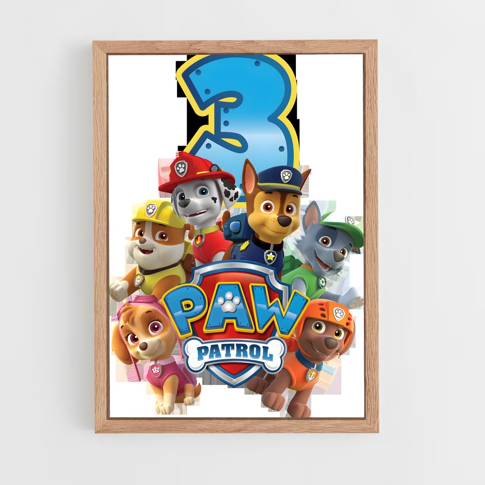 ap-paw patrol-2 cadre Bois clair