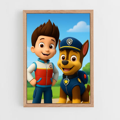 ap-paw patrol-4 cadre Bois clair