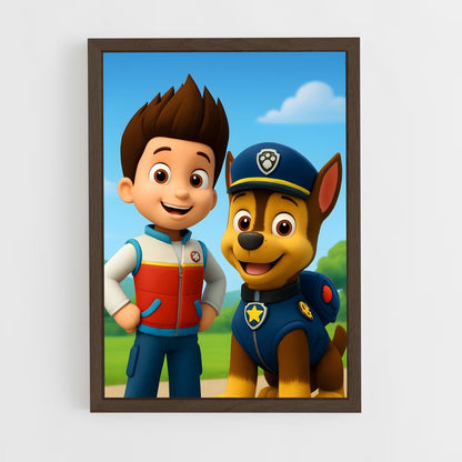 ap-paw patrol-4 cadre Bois foncé