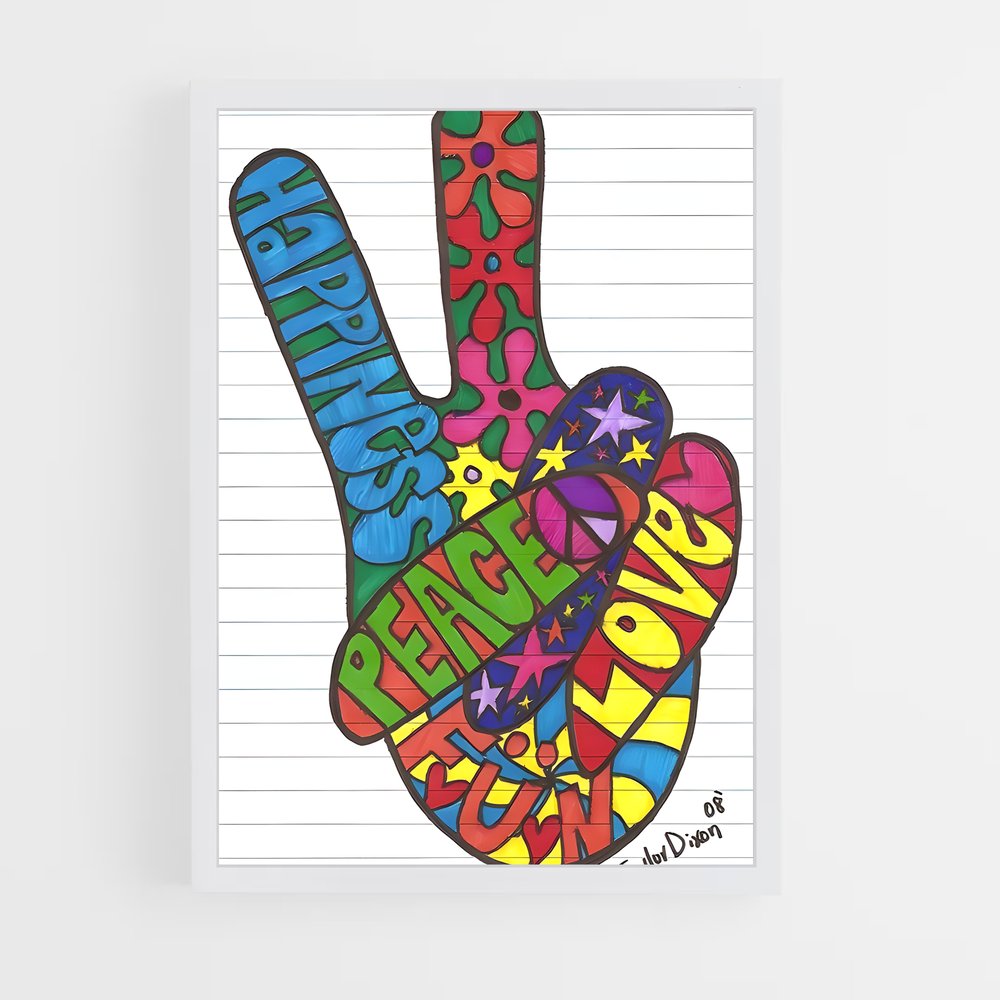 ap-peace sign-2 cadre Blanc