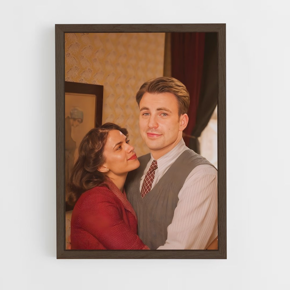 ap-peggy carter-4 cadre Bois foncé
