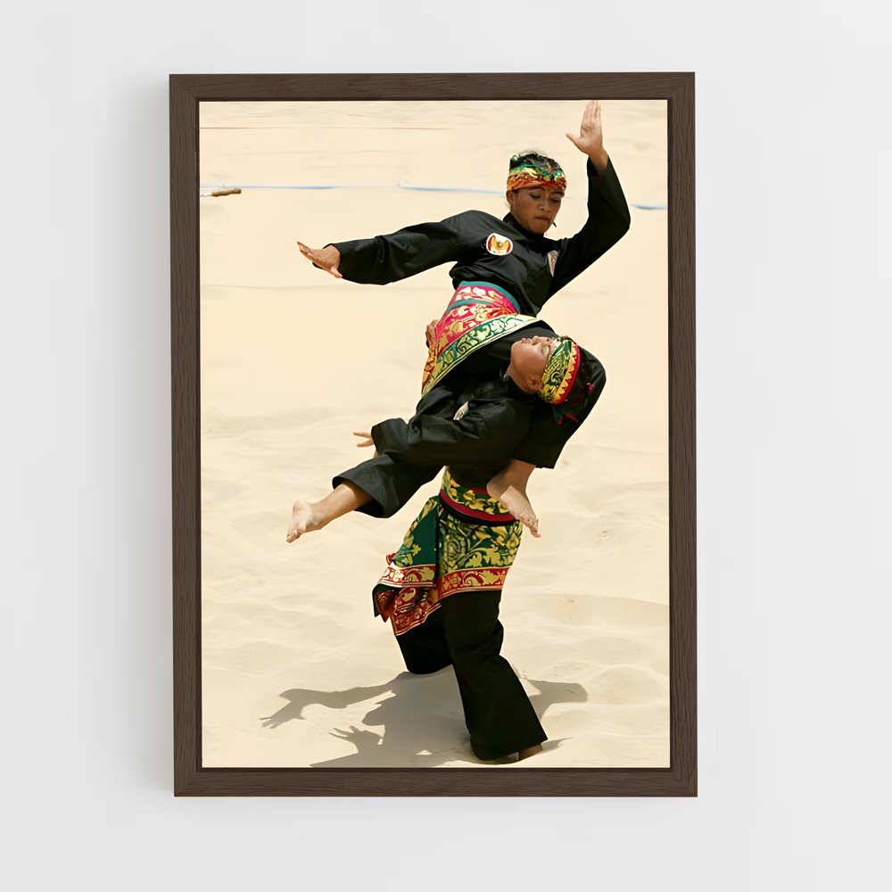 ap-pencak silat-2 cadre Bois foncé