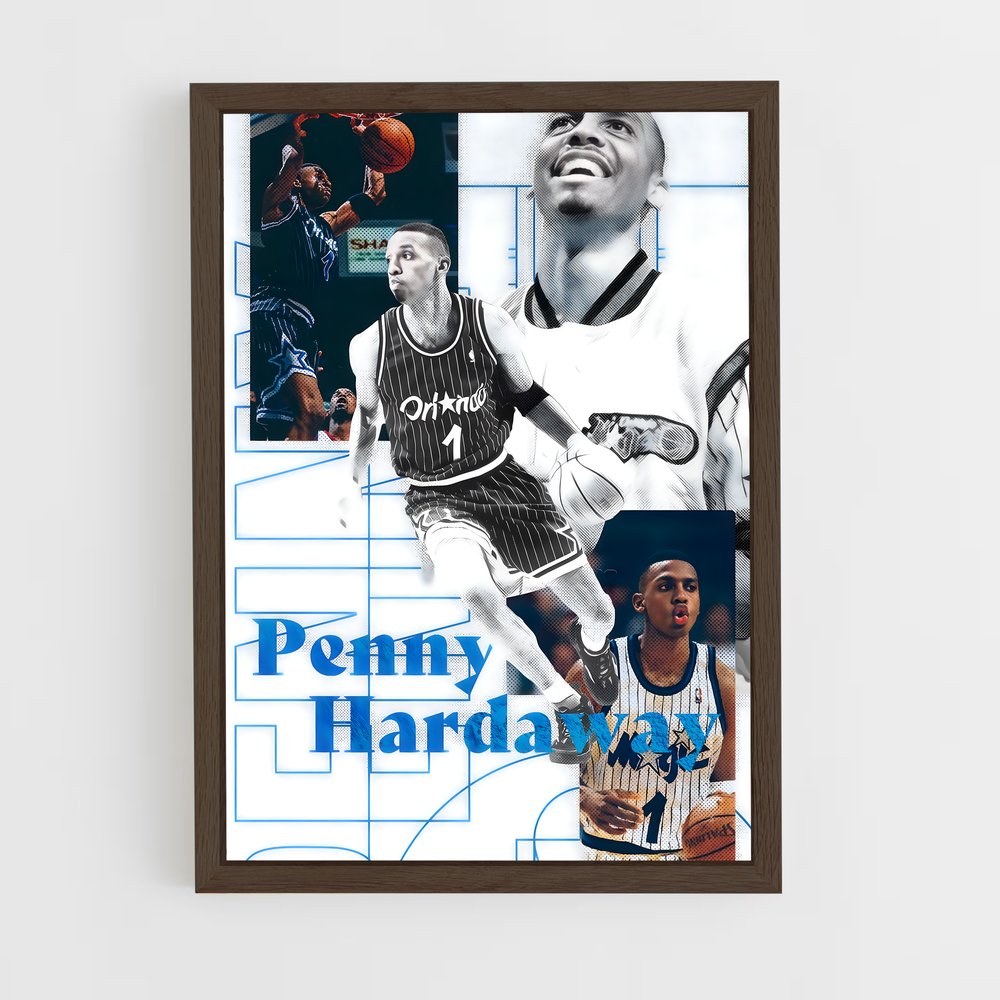 ap-penny hardaway-10 cadre Bois foncé