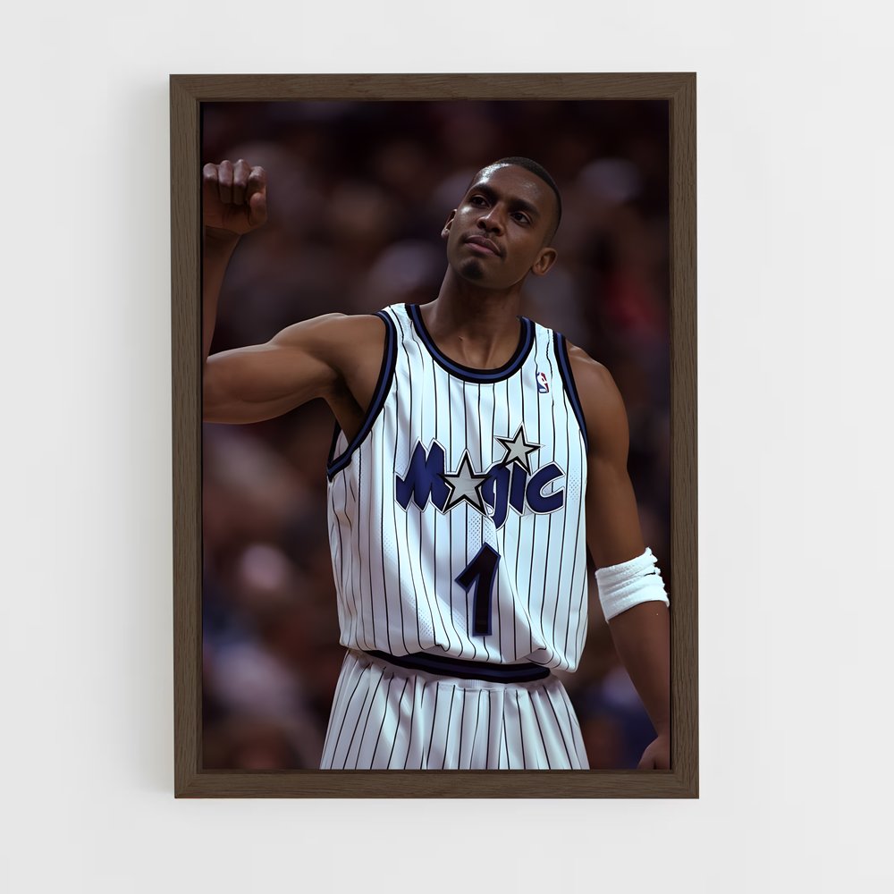 ap-penny hardaway-8 cadre Bois foncé