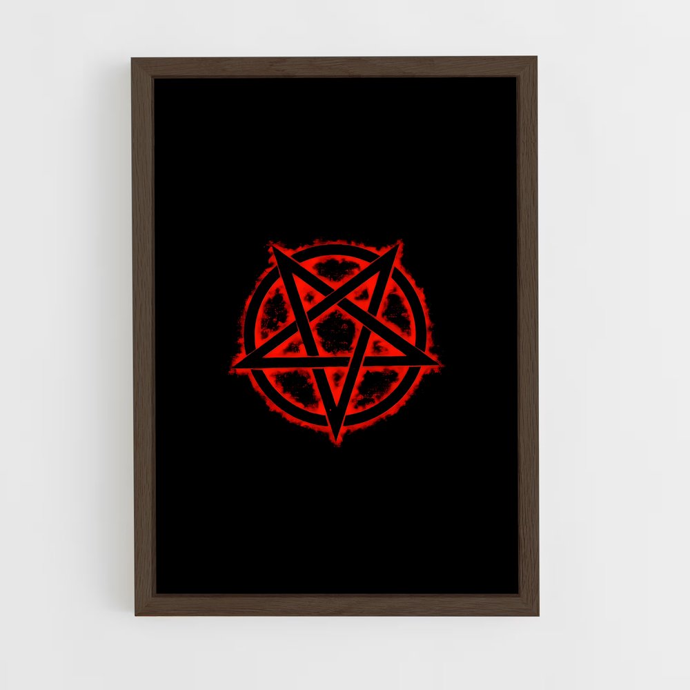 ap-pentagram-6 cadre Bois foncé