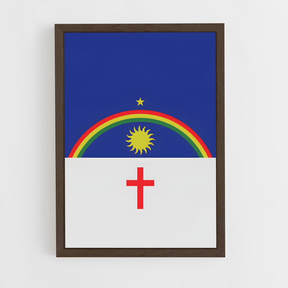 ap-pernambuco flag-2 cadre Bois foncé