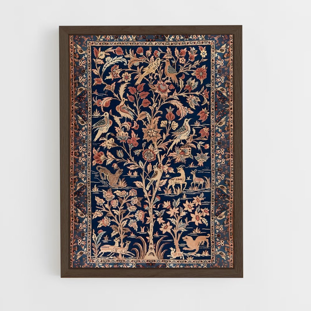ap-persian patterns-10 cadre Bois foncé