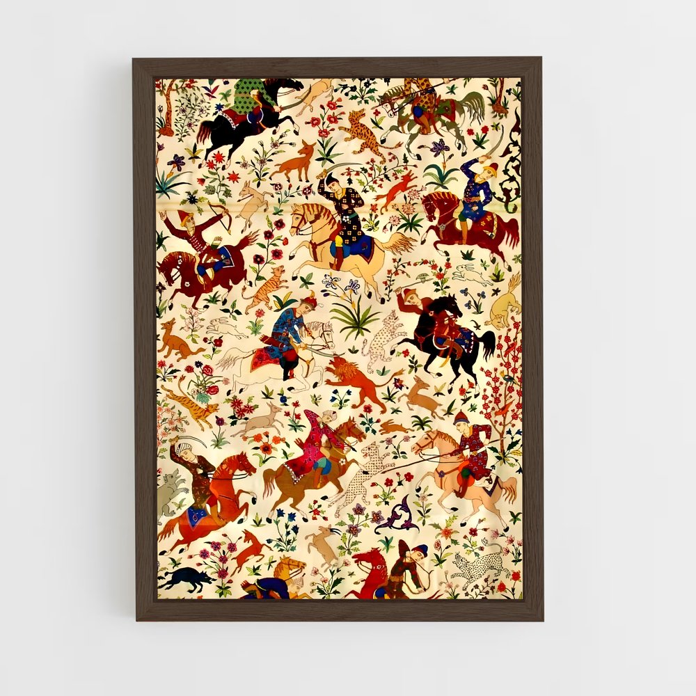 ap-persian patterns-3 cadre Bois foncé