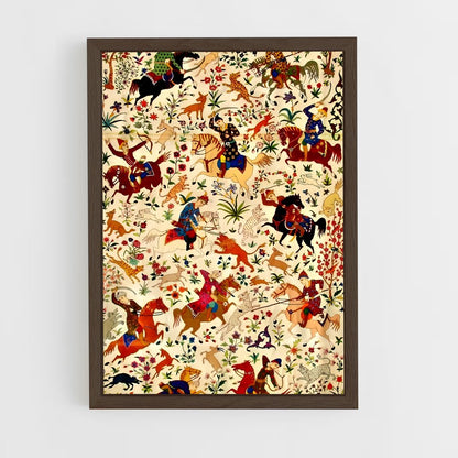 ap-persian patterns-3 cadre Bois foncé