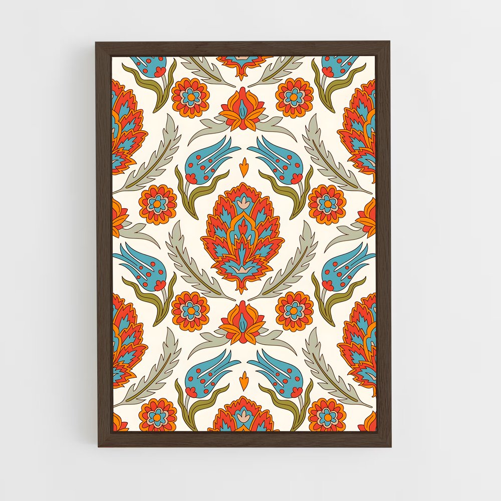ap-persian patterns-5 cadre Bois foncé