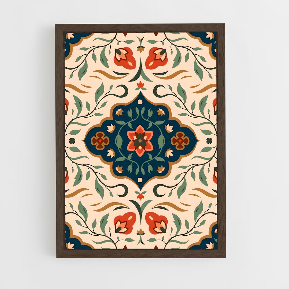 ap-persian patterns-6 cadre Bois foncé