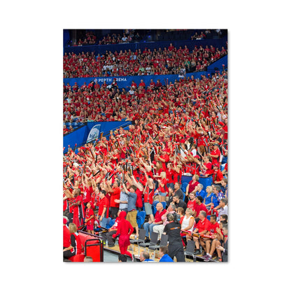 Poster Énergie Rouge et Bleue