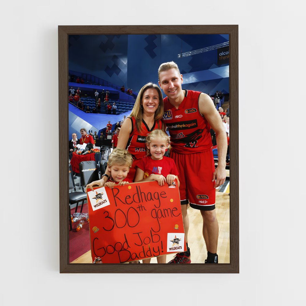 ap-perth wildcats basketball-4 cadre Bois foncé