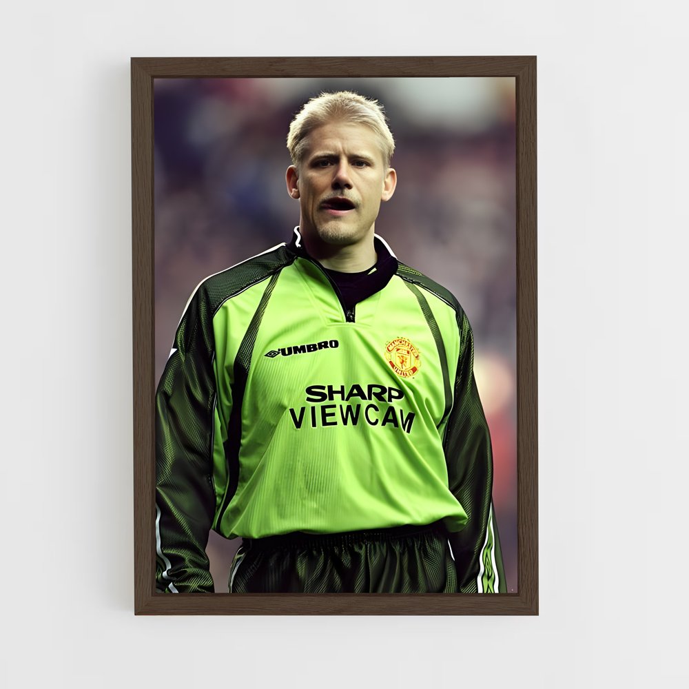 ap-peter schmeichel-1 cadre Bois foncé