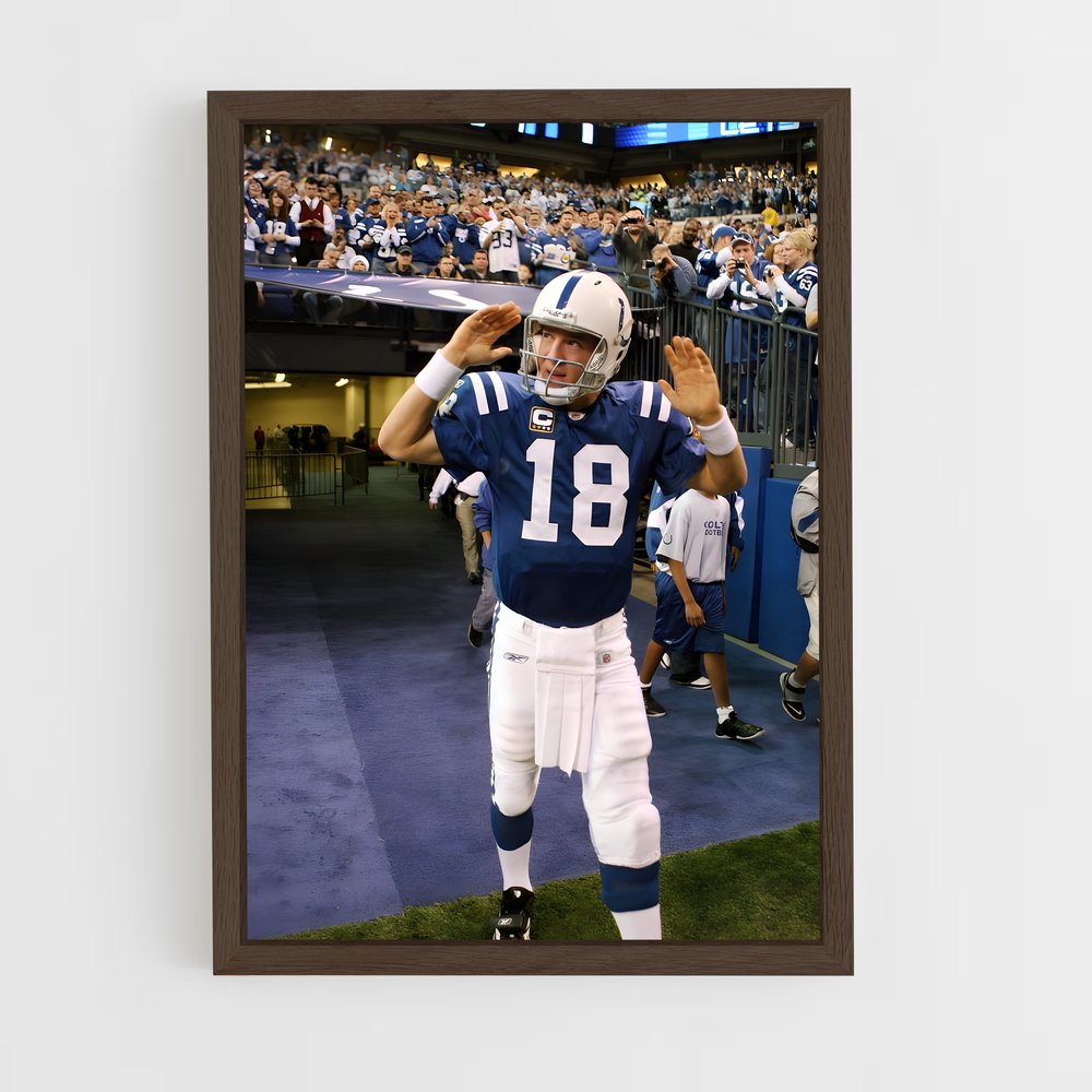 ap-peyton manning-1 cadre Bois foncé