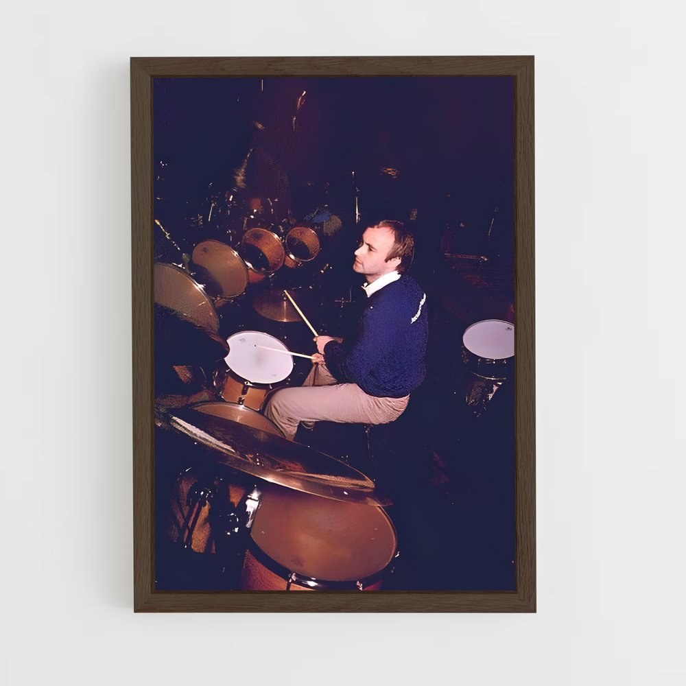 ap-phil collins-6 cadre Bois foncé
