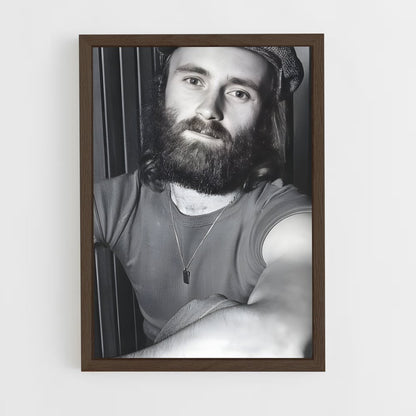 ap-phil collins-8 cadre Bois foncé