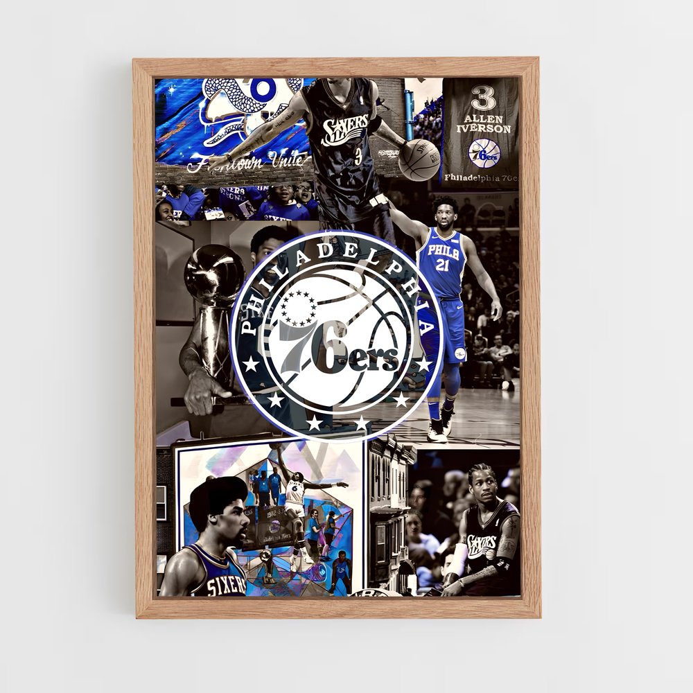 ap-philadelphia 76ers-1 cadre Bois clair