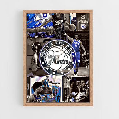 ap-philadelphia 76ers-1 cadre Bois clair