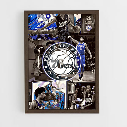 ap-philadelphia 76ers-1 cadre Bois foncé