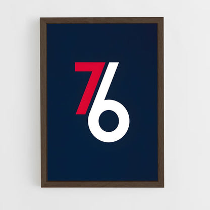 ap-philadelphia 76ers-4 cadre Bois foncé