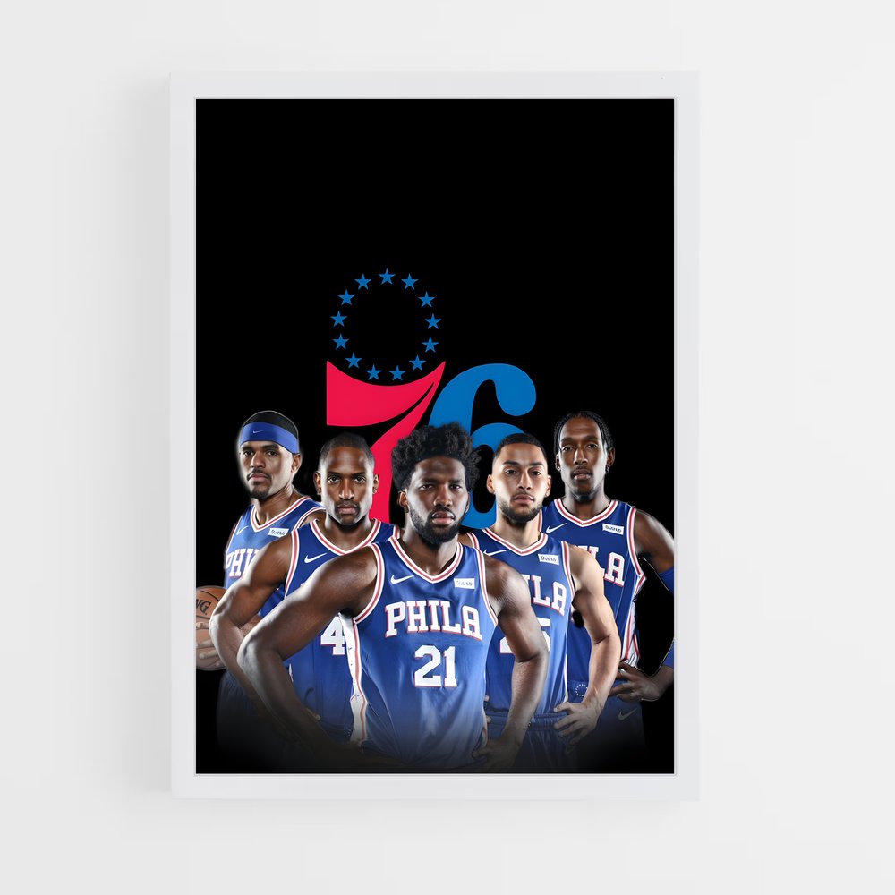 ap-philadelphia 76ers-6 cadre Blanc