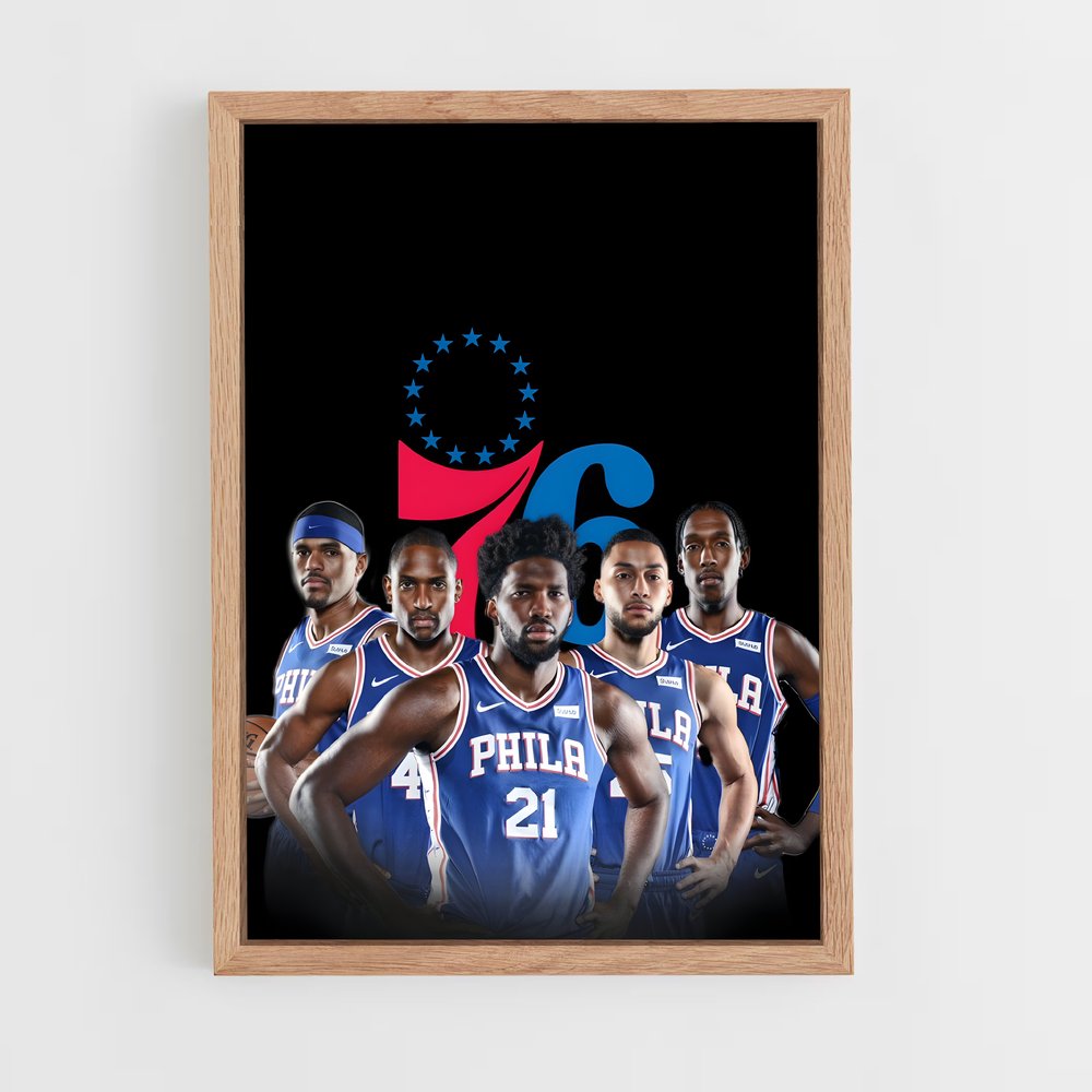 ap-philadelphia 76ers-6 cadre Bois clair