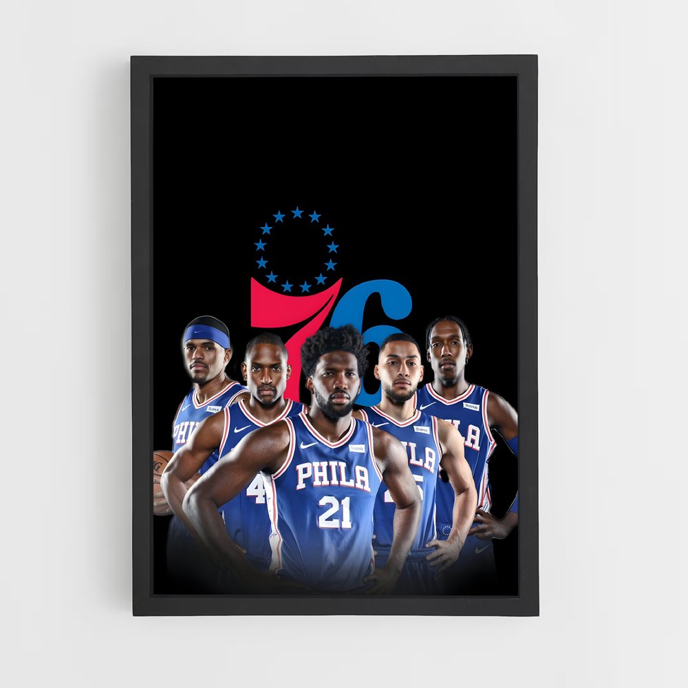 ap-philadelphia 76ers-6 cadre Noir