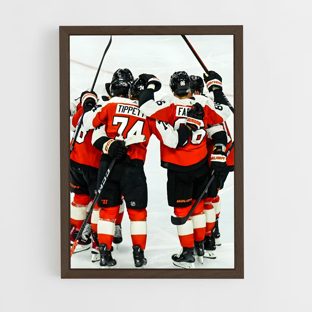 ap-philadelphia flyers-1 cadre Bois foncé