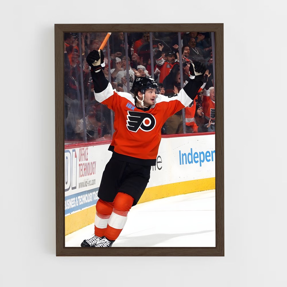 ap-philadelphia flyers-8 cadre Bois foncé