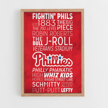 ap-philadelphia phillies-8 cadre Bois clair