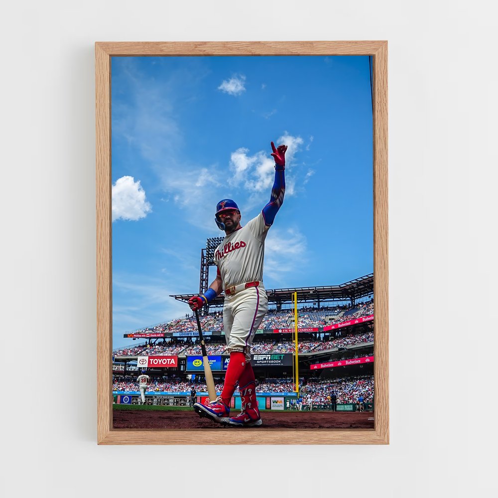 ap-philadelphia phillies-9 cadre Bois clair
