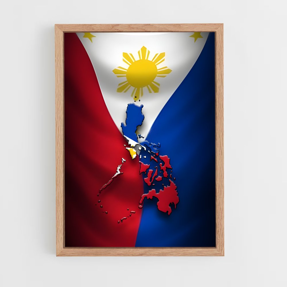 ap-philippines flag-2 cadre Bois clair