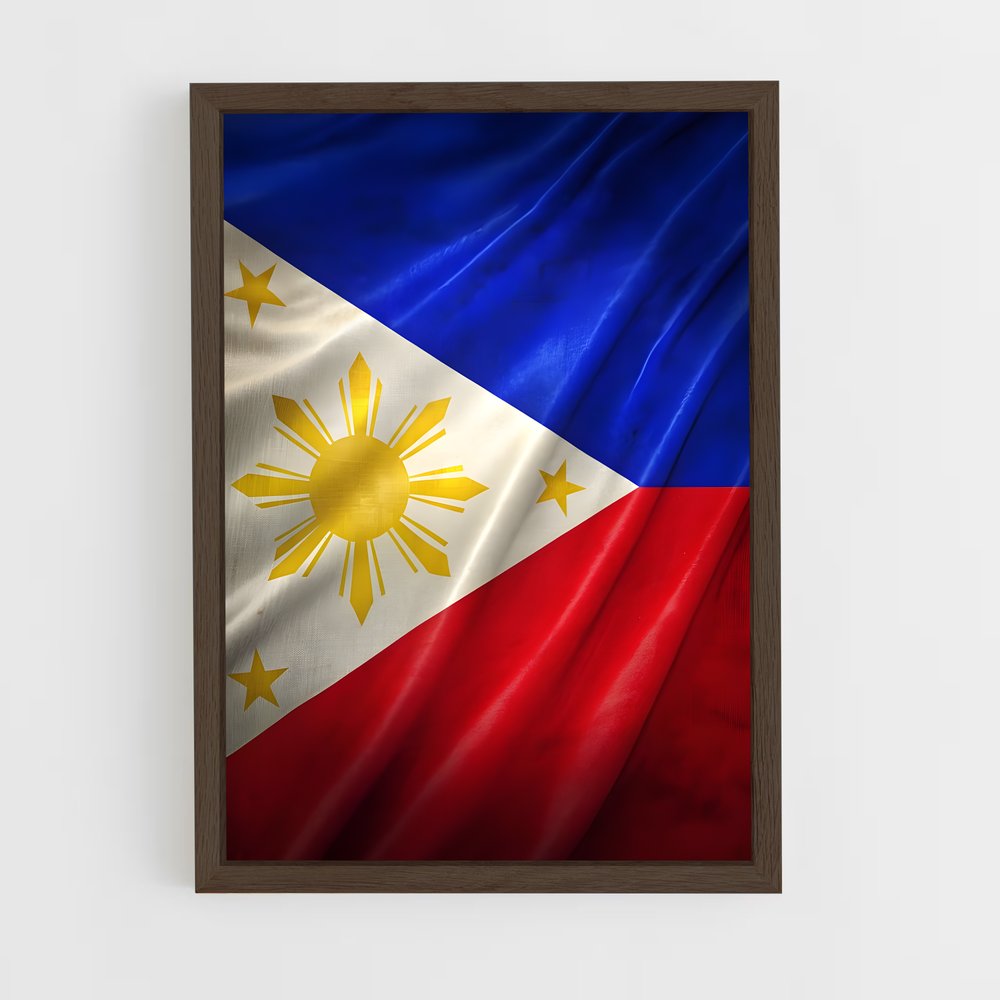 ap-philippines flag-5 cadre Bois foncé