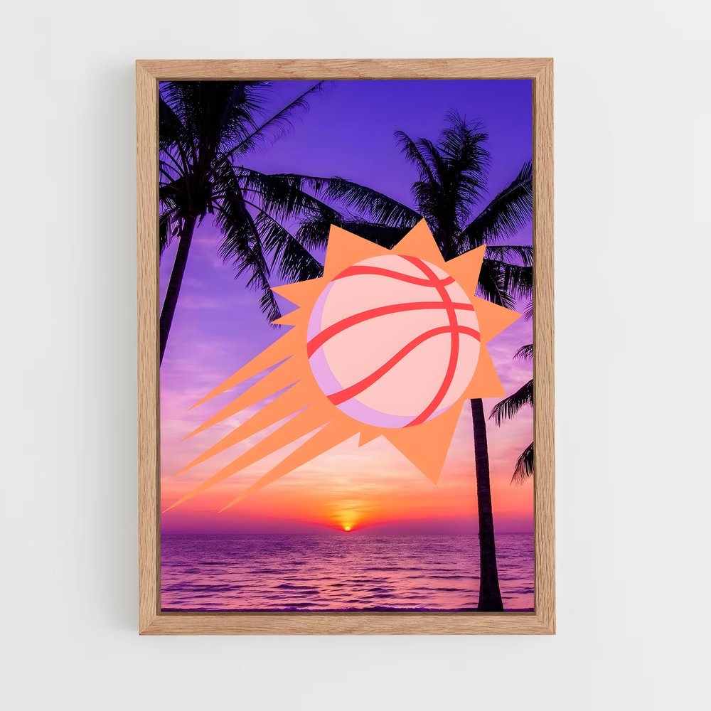 ap-phoenix suns-10 cadre Bois clair