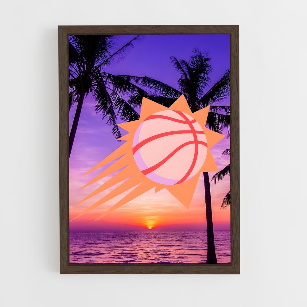 ap-phoenix suns-10 cadre Bois foncé