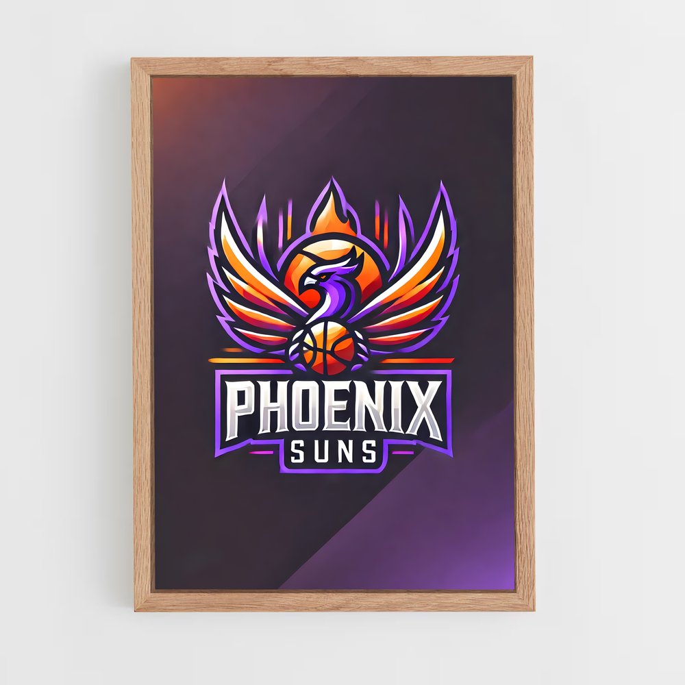 ap-phoenix suns-4 cadre Bois clair