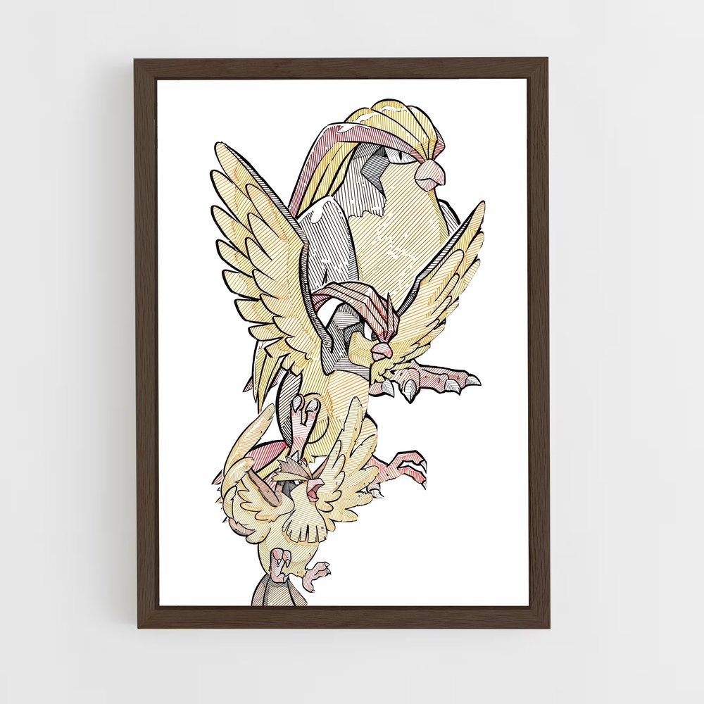 ap-pidgeot-4 cadre Bois foncé