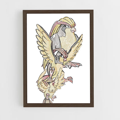 ap-pidgeot-4 cadre Bois foncé
