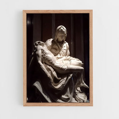 ap-pieta michelangelo-2 cadre Bois clair
